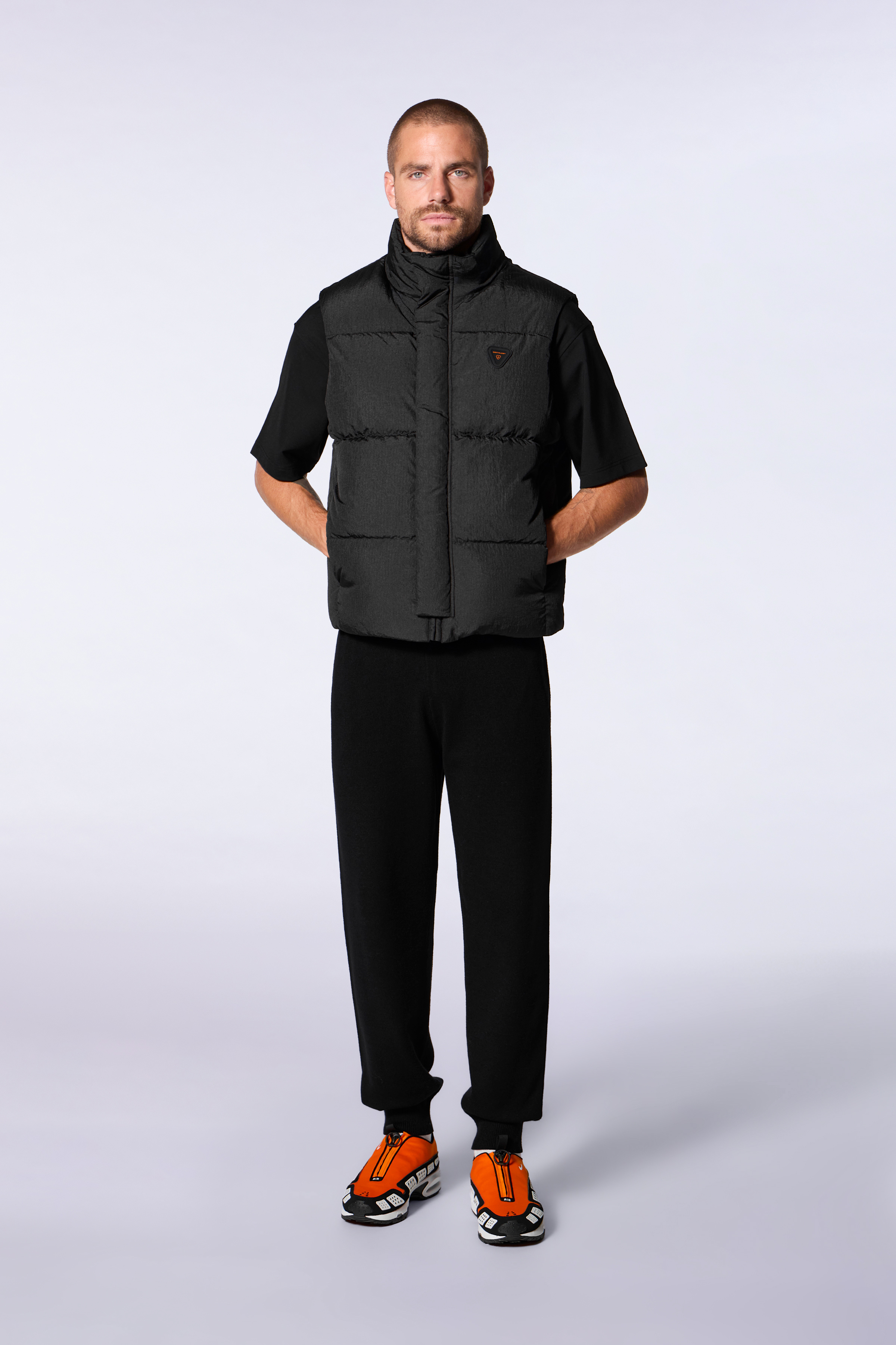 Doudoune mixte sans manches à capuche Cesar black - - Gertrude